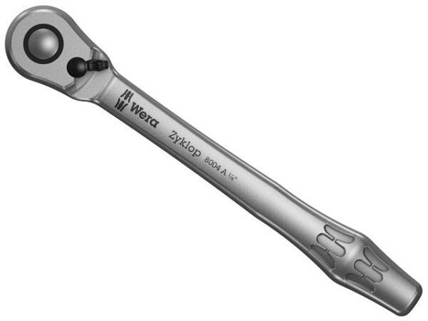 Wera 8004 A Zyklop Metal Ratchet with Switch Lever and 1/4" drive, 1/4" x 141 mm - 05004004001