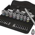 Wera 05004048001 8100 SB 8 Zyklop Metric Metal Ratchet Set with Switch Lever, 29 Piece, 3/8